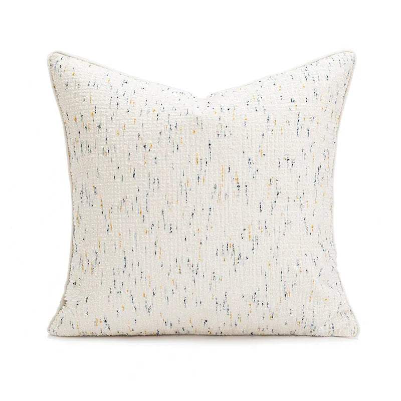 PP cotton decorative pillow cushion on a sofa, shown in a red brown colour, 45x45cm size.