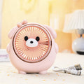 Fashion Cute Dog Desktop Electric Fan in a chosen colour on a desk with USB cable.