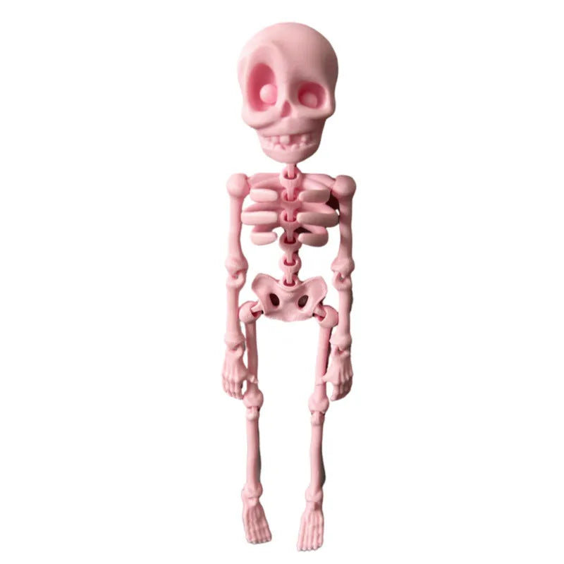3D printed skull refrigerator magnet ornament in modern art style measuring 18cm high