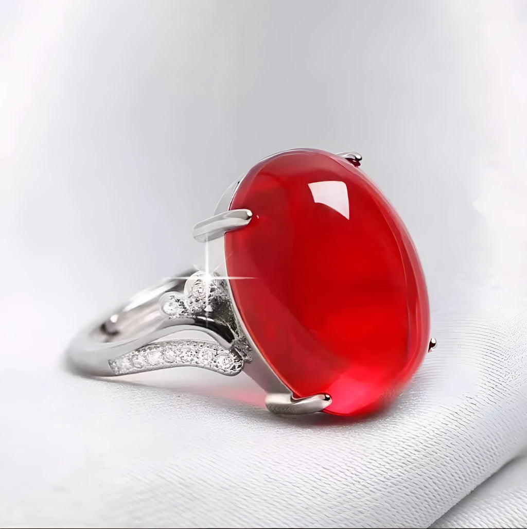 Adjustable natural sapphire ring with geometric ethnic design in multiple colour options