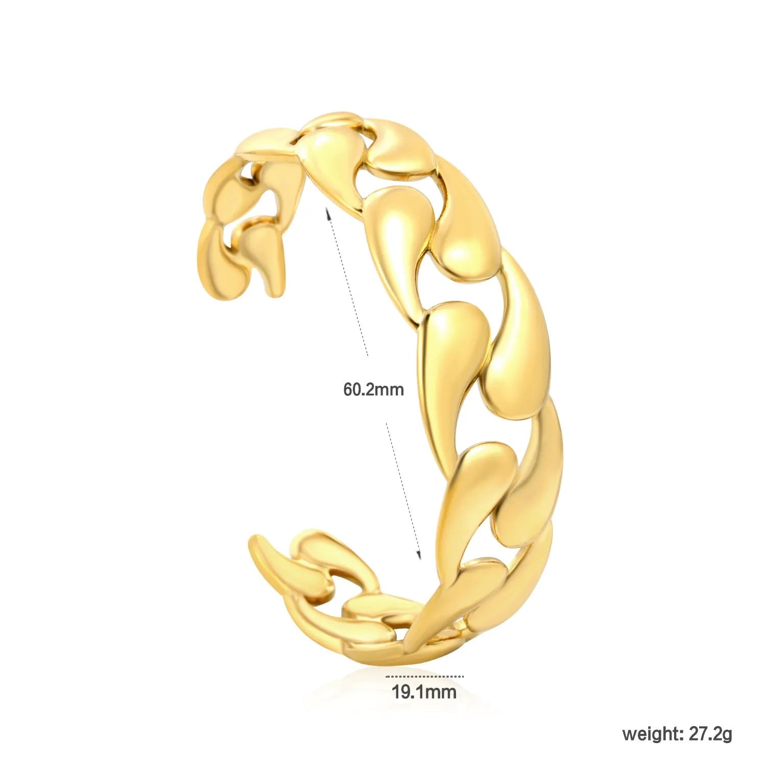Stainless steel European design bracelet in BR927601S, BR927601G or BR927201G colour finish