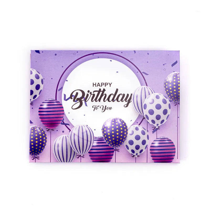 Chinese ink style 3D paper cake greeting card with light music feature, measuring 15 by 20 centimetres.
