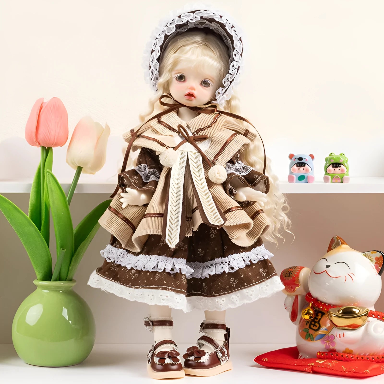 French-style BJD doll clothes in ten colour variants for teenage dolls age 7-14