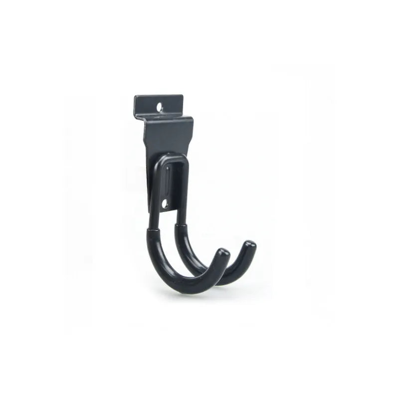 Carbon steel fixed storage hook for wire-wrap board, shown in bright orange