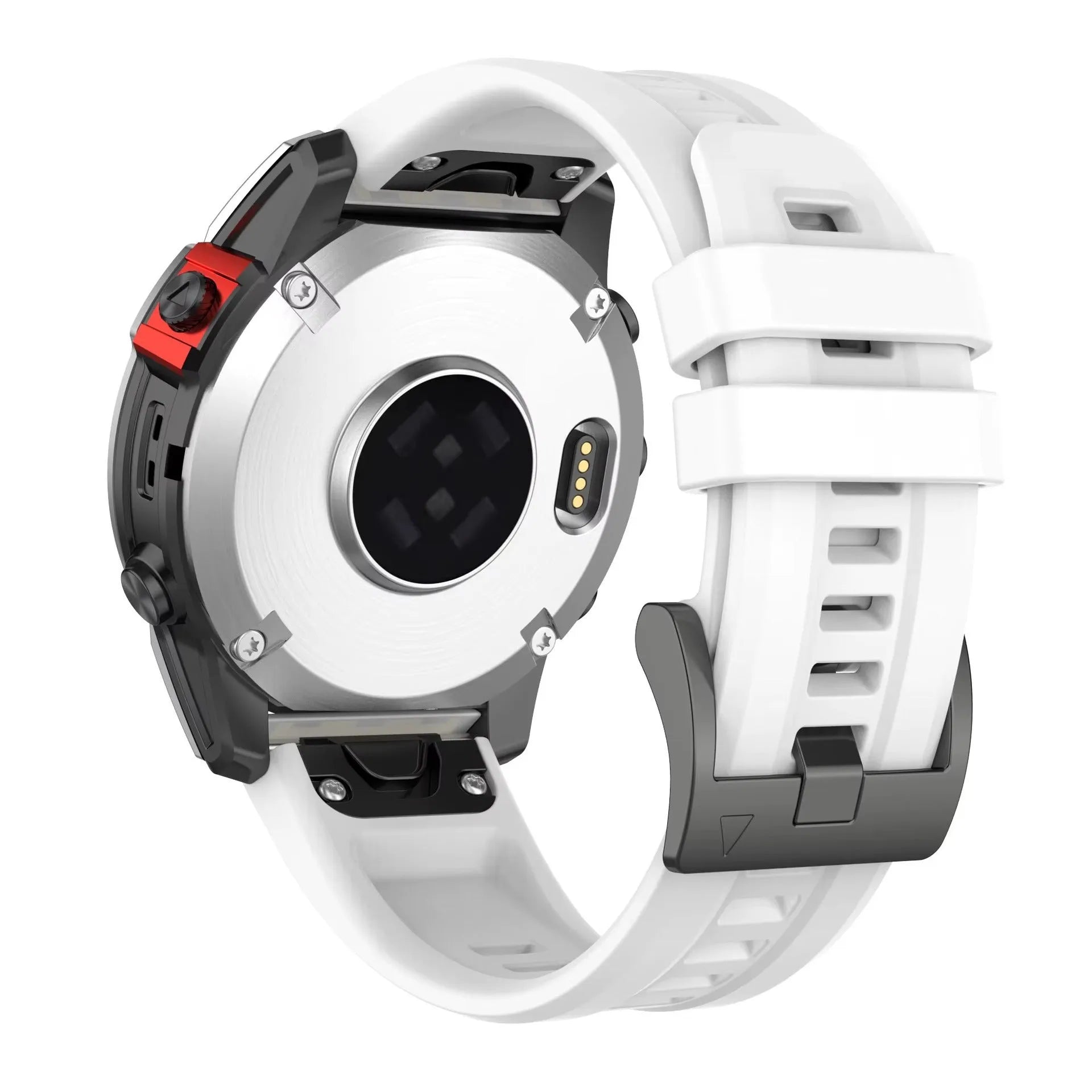 Jiaming Fenix7 quick release silicone watchband in multiple colours showing 20mm, 22mm, 26mm width options