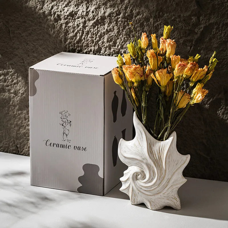 French art ceramic vase with coloured glaze finish in European style approximately 30cm tall