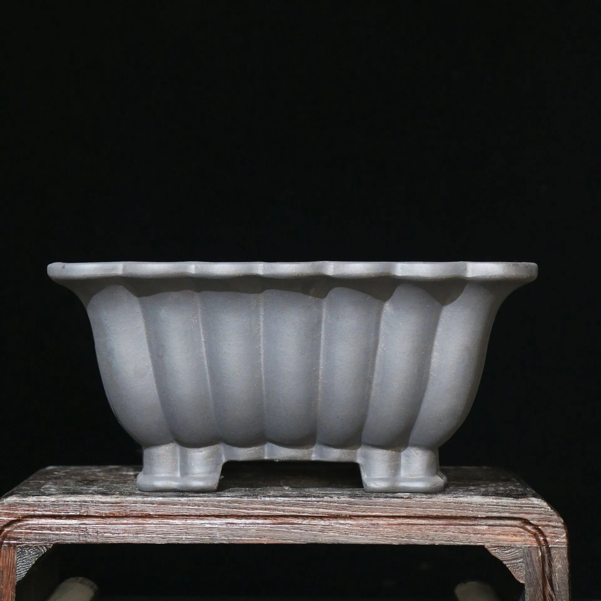 Square ceramic bonsai pot with purple sand material, 37cm inner diameter, du Xiliang colour