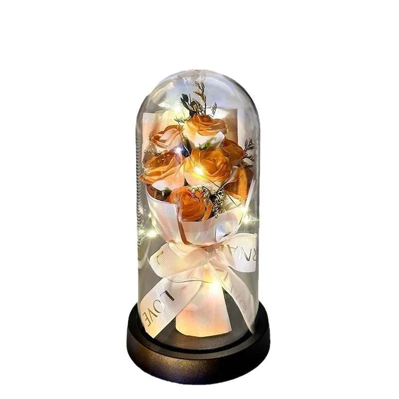 Formed bionic bouquet artificial flower arrangement in gradient colour options