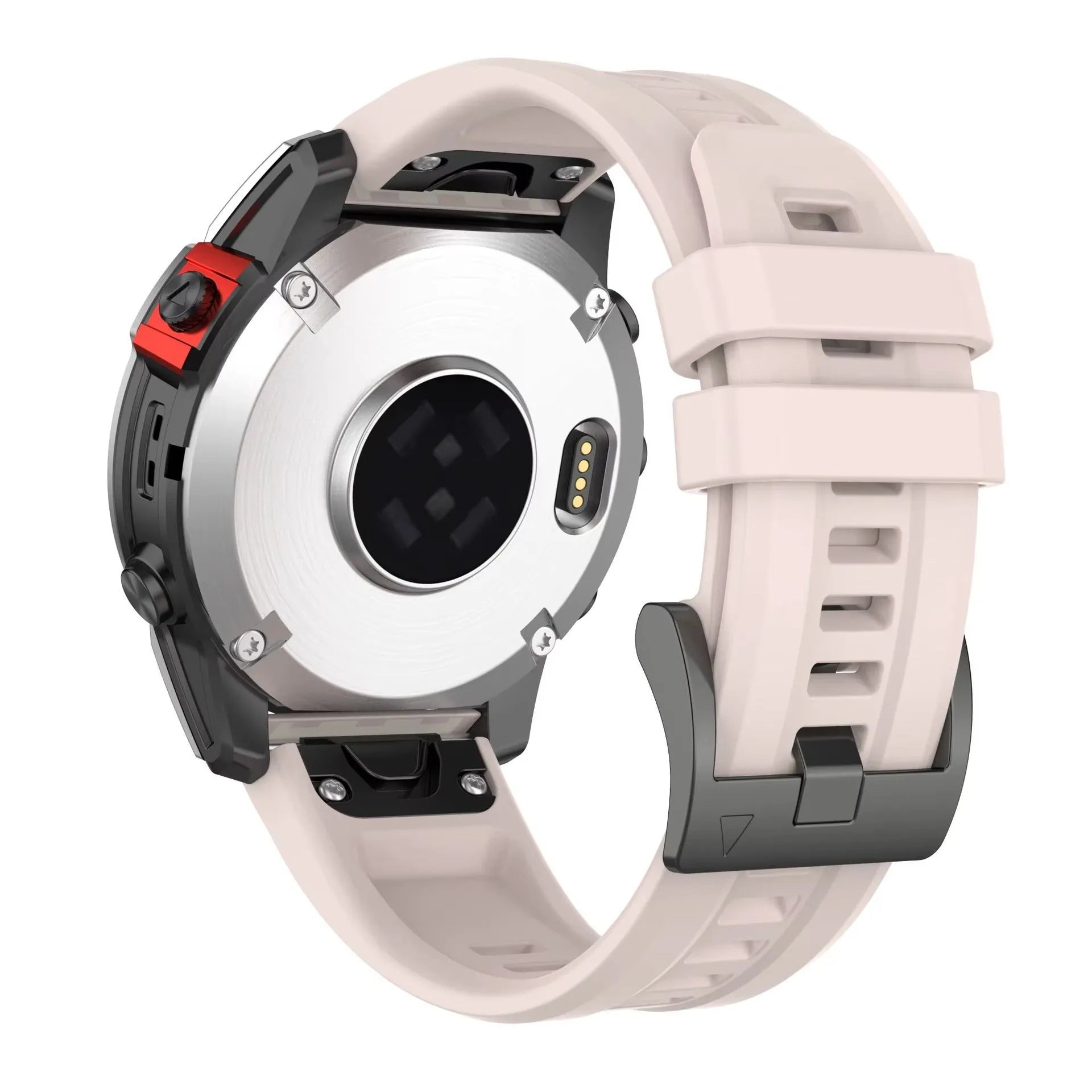 Jiaming Fenix7 quick release silicone watchband in multiple colours showing 20mm, 22mm, 26mm width options