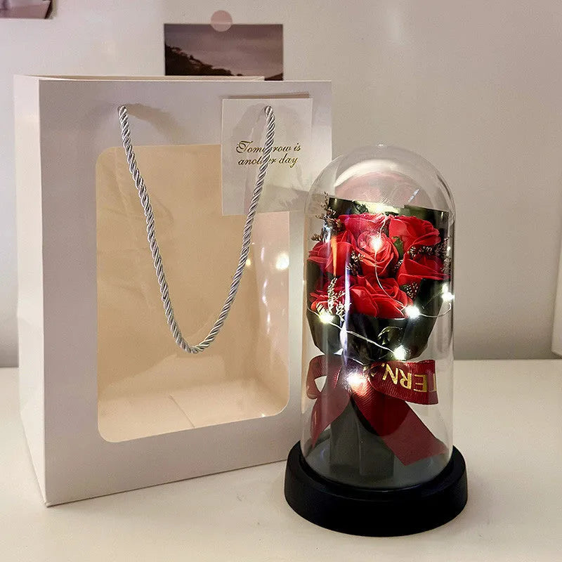 Formed bionic bouquet artificial flower arrangement in gradient colour options