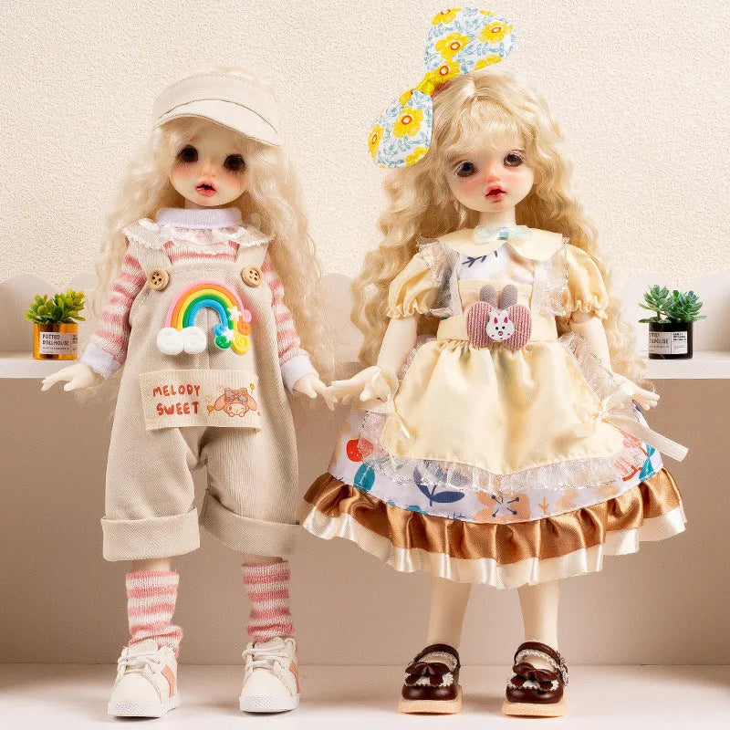 French-style BJD doll clothes in ten colour variants for teenage dolls age 7-14