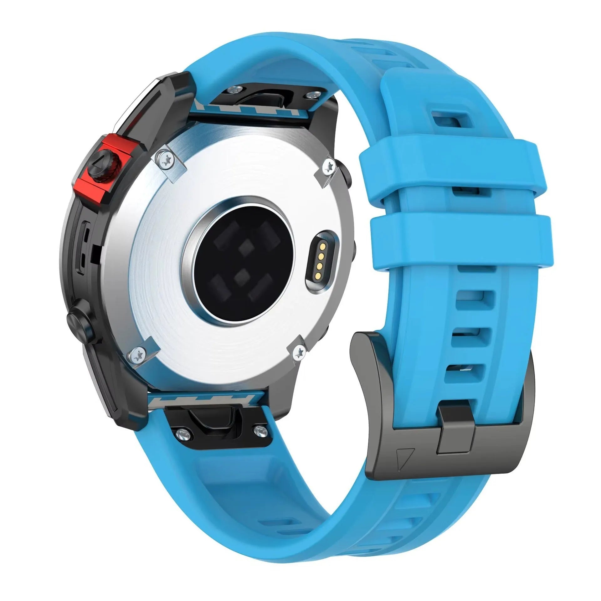 Jiaming Fenix7 quick release silicone watchband in multiple colours showing 20mm, 22mm, 26mm width options