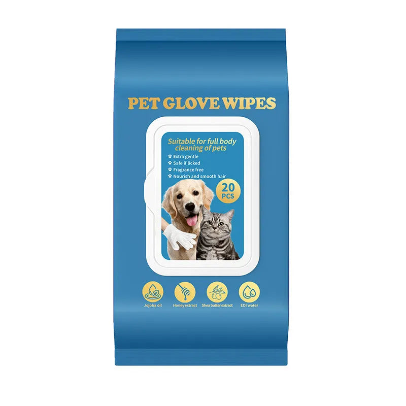 Disposable plastic gloves for pet bathing and cleaning tasks with pack size options