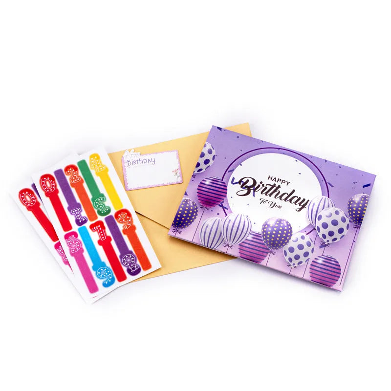 Chinese ink style 3D paper cake greeting card with light music feature, measuring 15 by 20 centimetres.