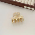 Metal grip hair barrettes in beige, white, ink colour and leopard print R08 options