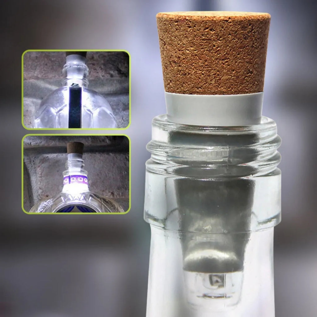 LED rechargeable luminous bottle cap cork light with plastic shell