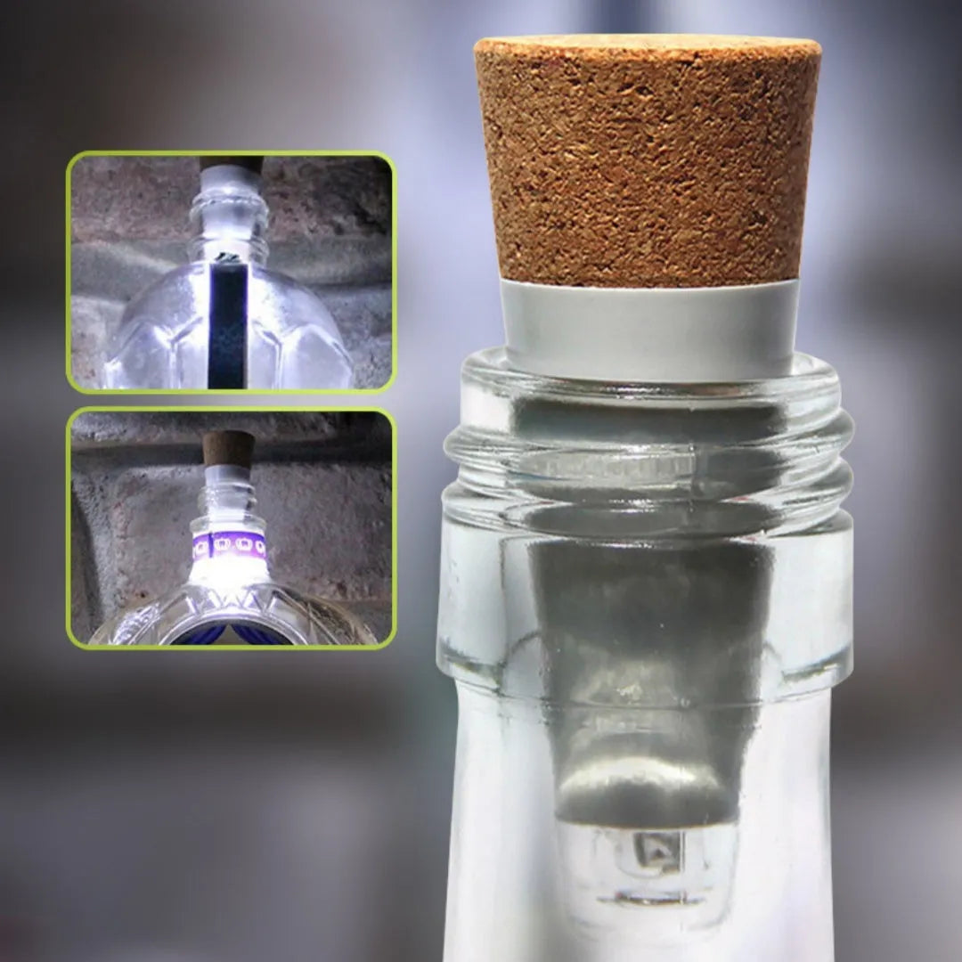 LED rechargeable luminous bottle cap cork light with plastic shell