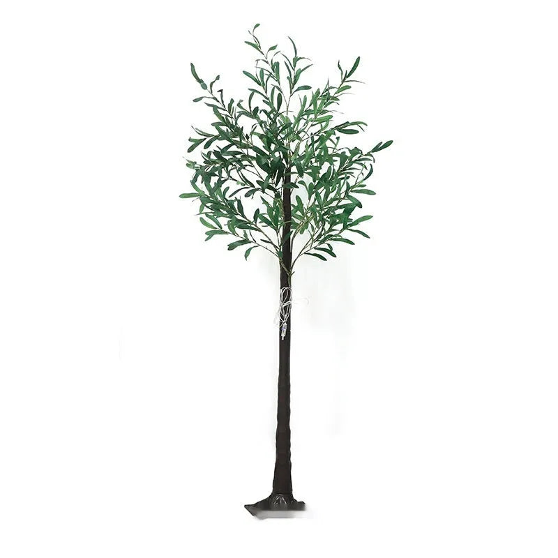 1.8 metre tall artificial olive tree lamp with 210 warm lights for outdoor courtyard decoration
