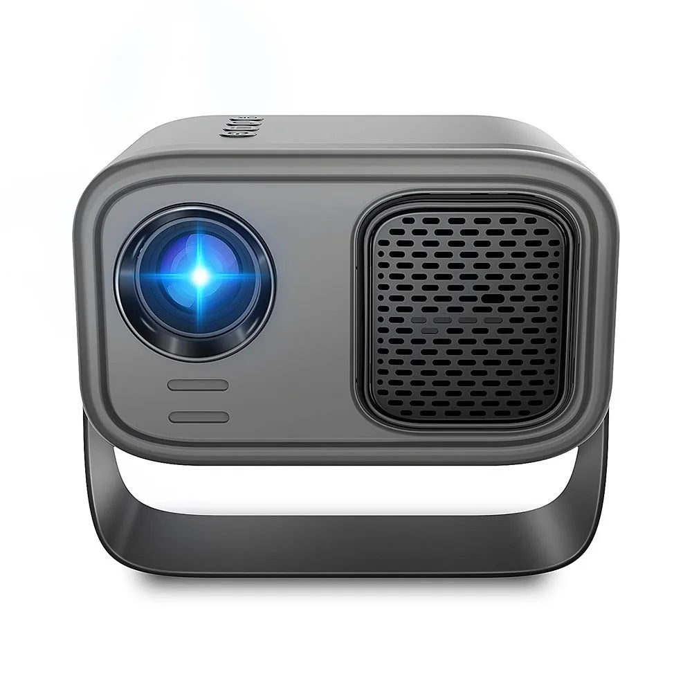 Black portable HD projector with Android system and remote control