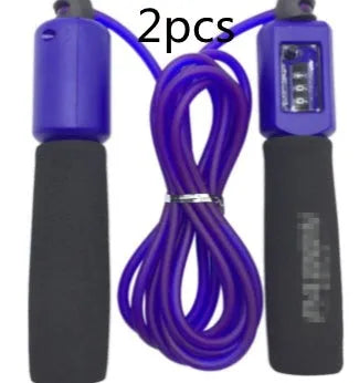 Fitness skipping rope with 3m length and sponge handles in black blue green or red