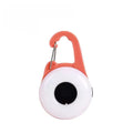 Blue rechargeable dog collar LED light with silicone strap showing four light modes