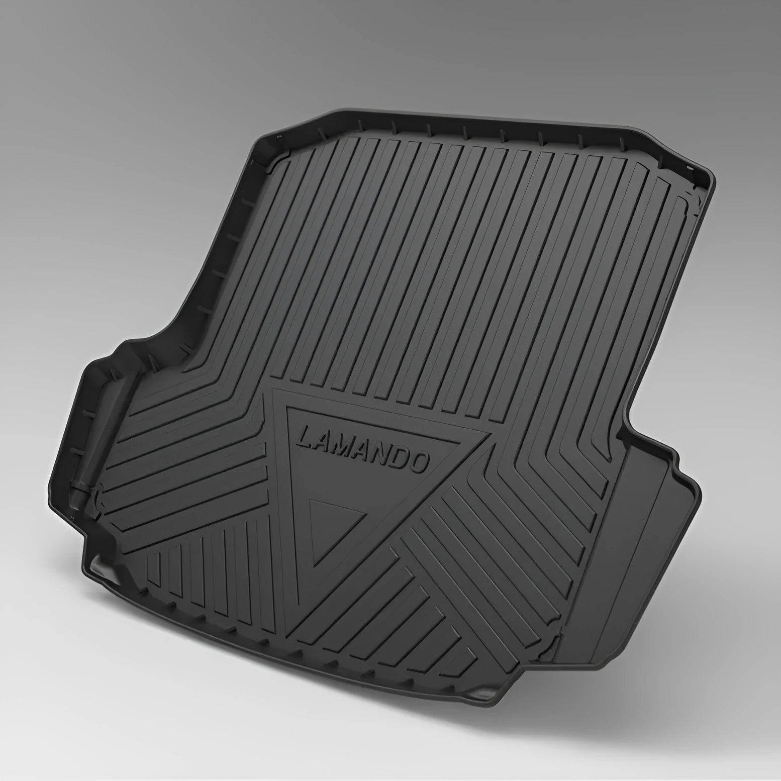 Black carbon fibre pattern TPE car trunk protection mat for specific vehicle models