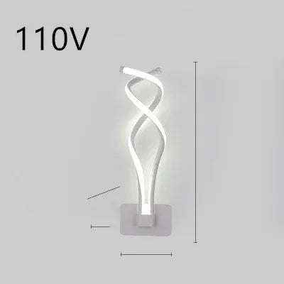Nordic style LED wall lamp with a silicone shade mounted on a bedroom wall
