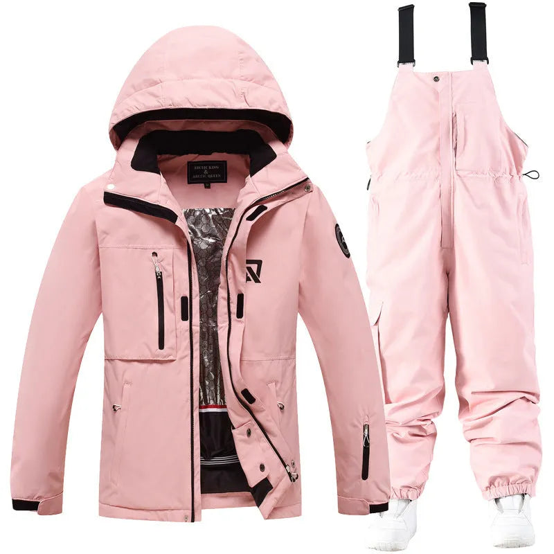 Unisex winter ski suit set with jacket and trousers for snow sports