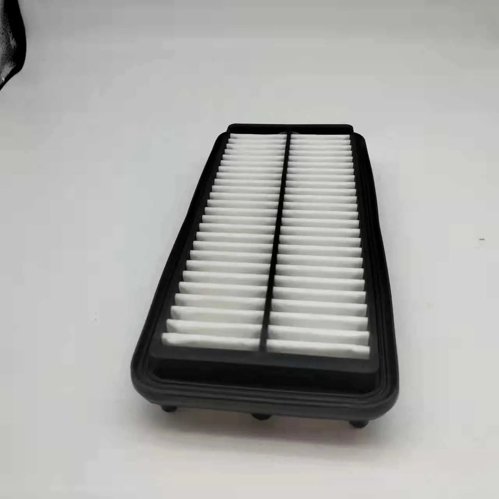 Black car air filter showing 256mm diameter measurement for modern vehicle replacement