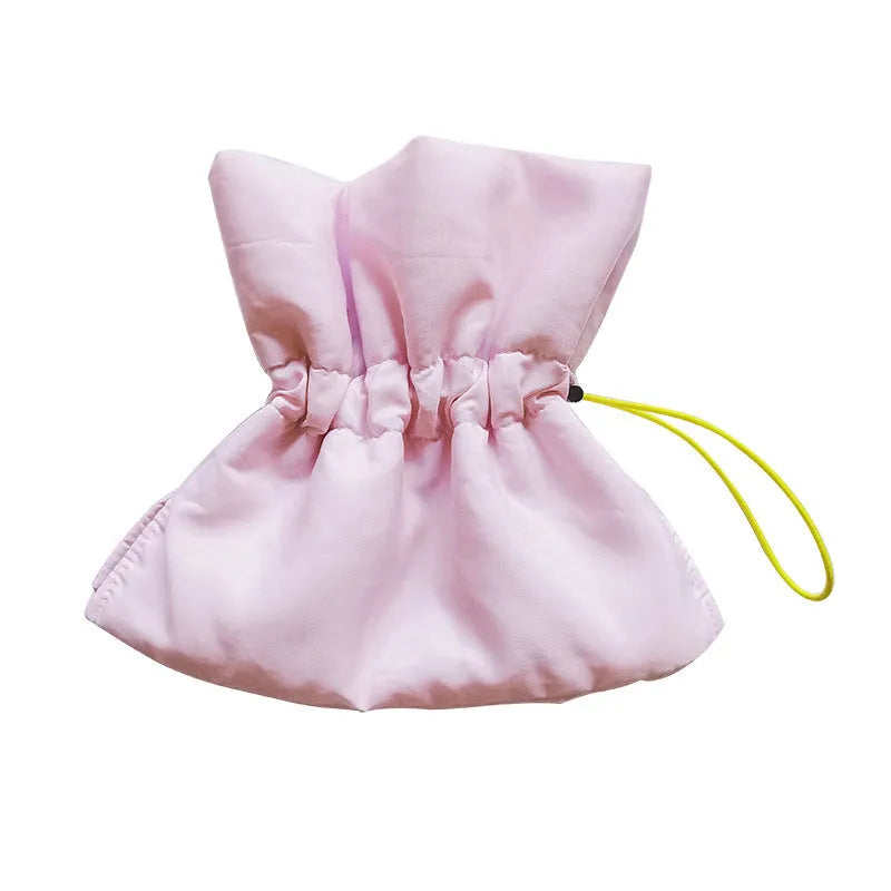 Adjustable soft cat cone collar in light blue protecting wound while allowing eating access