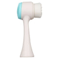 Blue nylon pet paw brush for gentle grooming of dogs and cats
