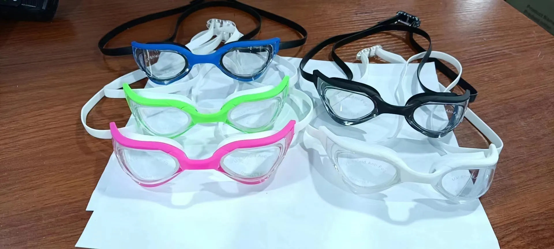 Racing HD anti-fog waterproof swimming glasses with silicone rubber and polycarbonate PC construction