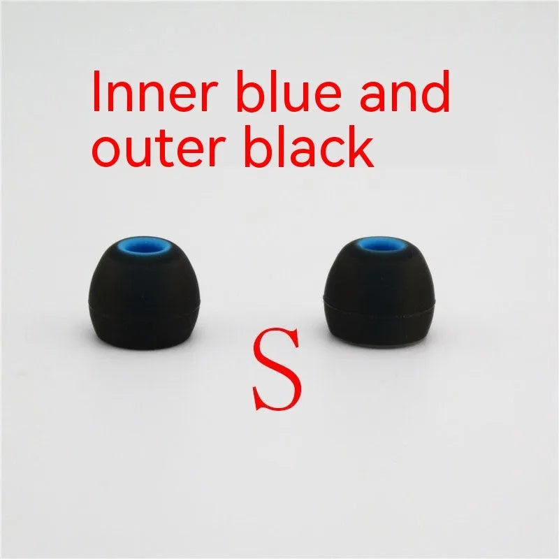 Two-tone silicone earphone sleeves for in-ear headphones with 3.8mm aperture