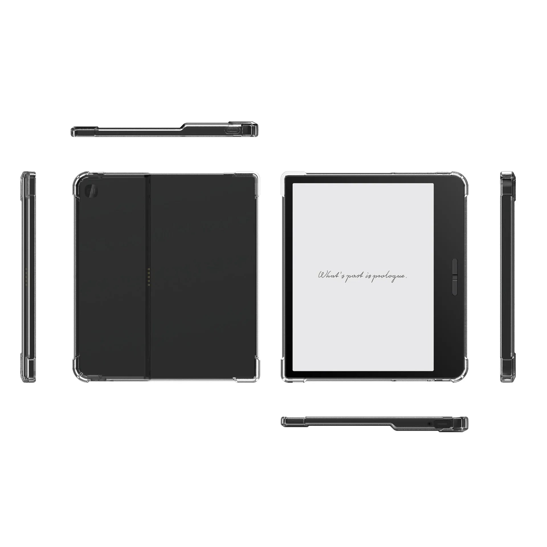 Transparent airbag protective phone case for 7-inch Xiaomi e-reader showing shockproof TPU construction