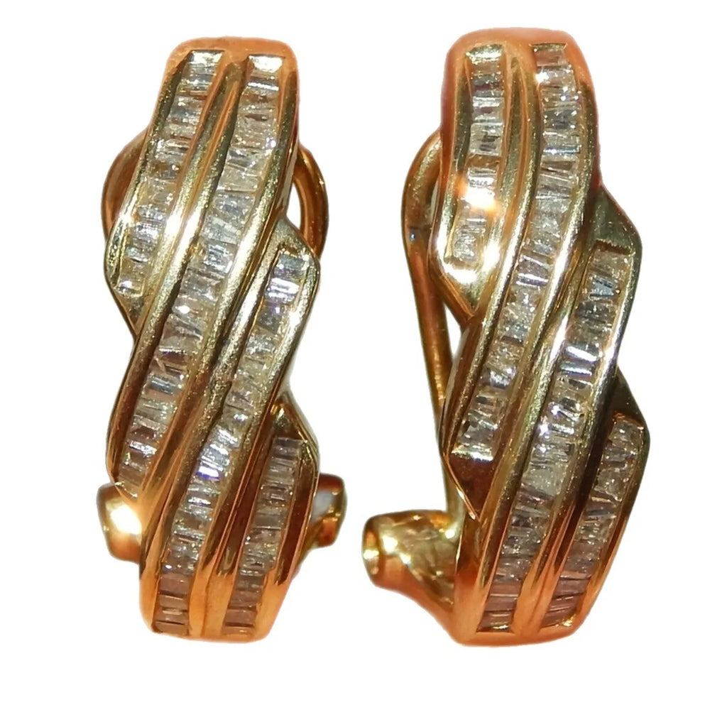 Geometric copper earrings with gold finish and circular design elements