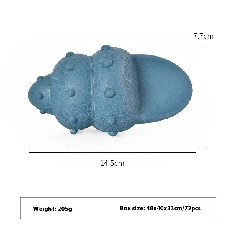 Deep sea shark design rubber dog food leakage toy in blue and green colours
