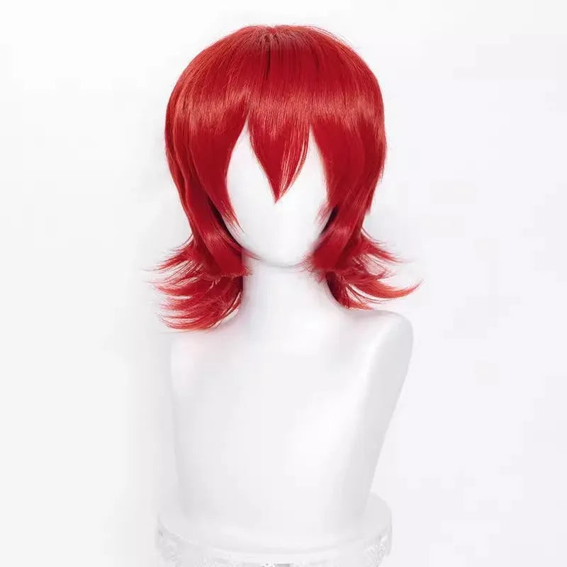 Men's short hairstyle cosplay wig in high-temperature fibre with anti-curling mechanism