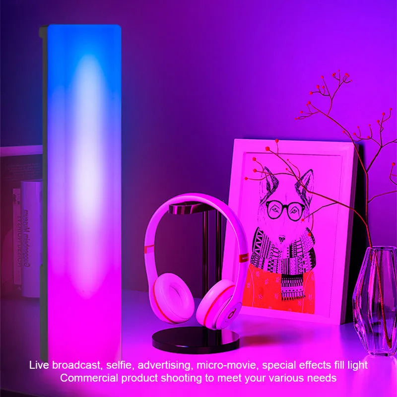 3D RGB voice-activated rhythm ambiance lamp in black or white shell