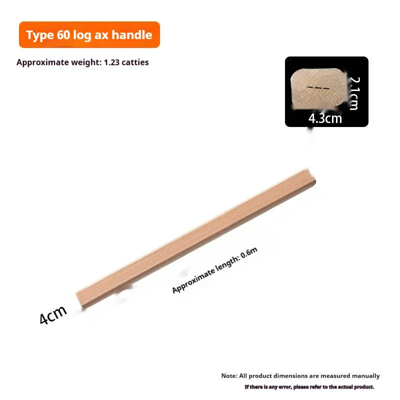 Locust wood axe handle replacement in multiple sizes for log axes, sickles, and hoof hoes