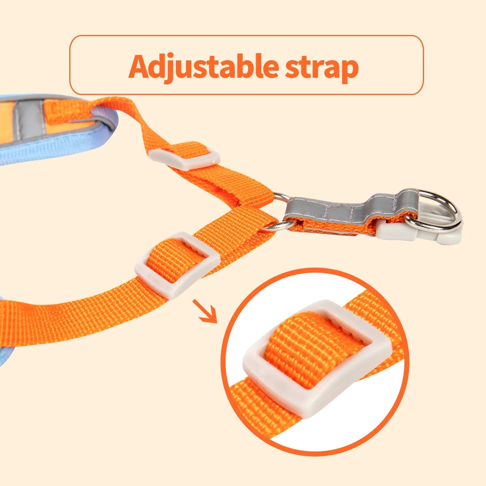 Purple adjustable dog haulage rope harness with chest strap shown on a medium-sized dog.
