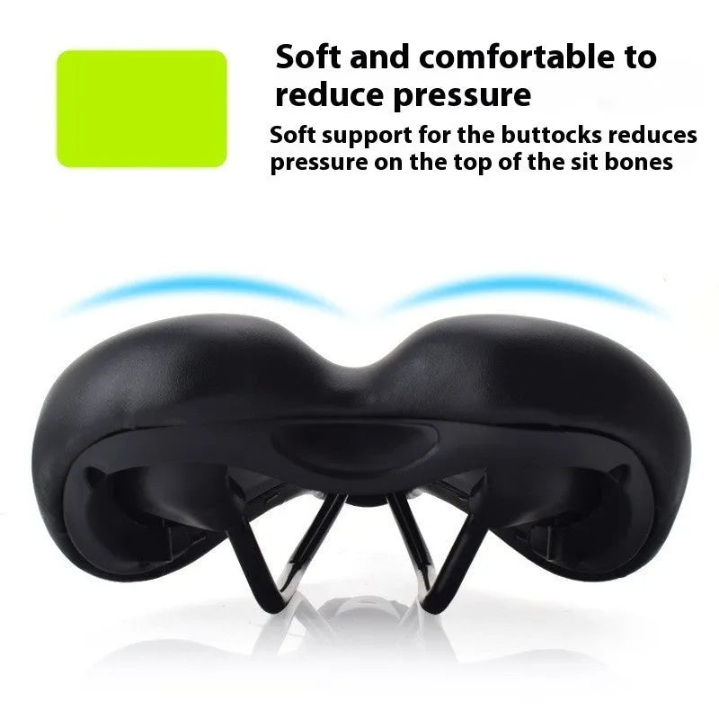 Bicycle saddle cushion with hollow centre design for double rail seat posts in 3147 colour