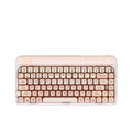 Liquid Foundation wireless 84-key mechanical keyboard, mouse, pick-up light, and Bluetooth calculator set on a desk.