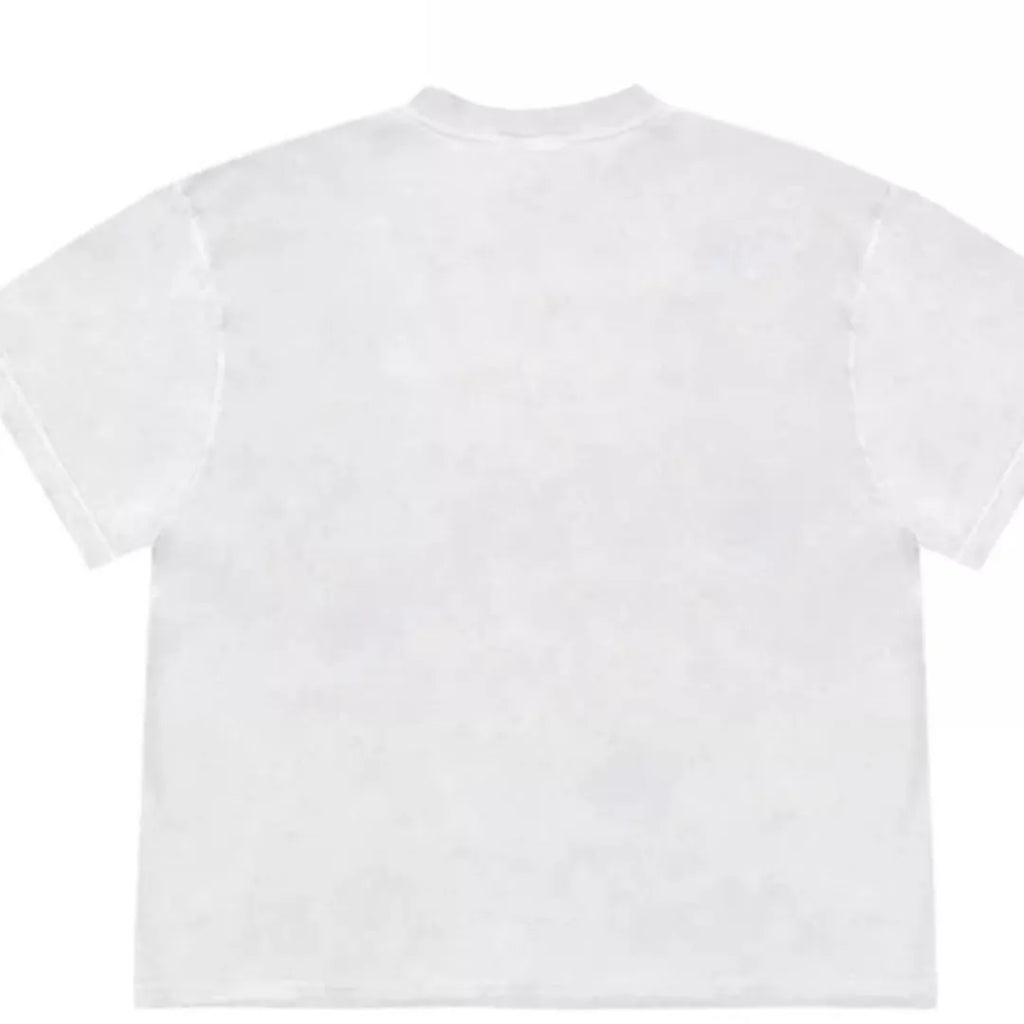 Blueberry patchwork print short-sleeved t-shirt in ice oxygen cotton fabric with loose fit
