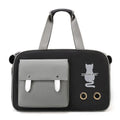 Outdoor portable pet bag 18-litre capacity breathable nylon carrier solid colour black gray white