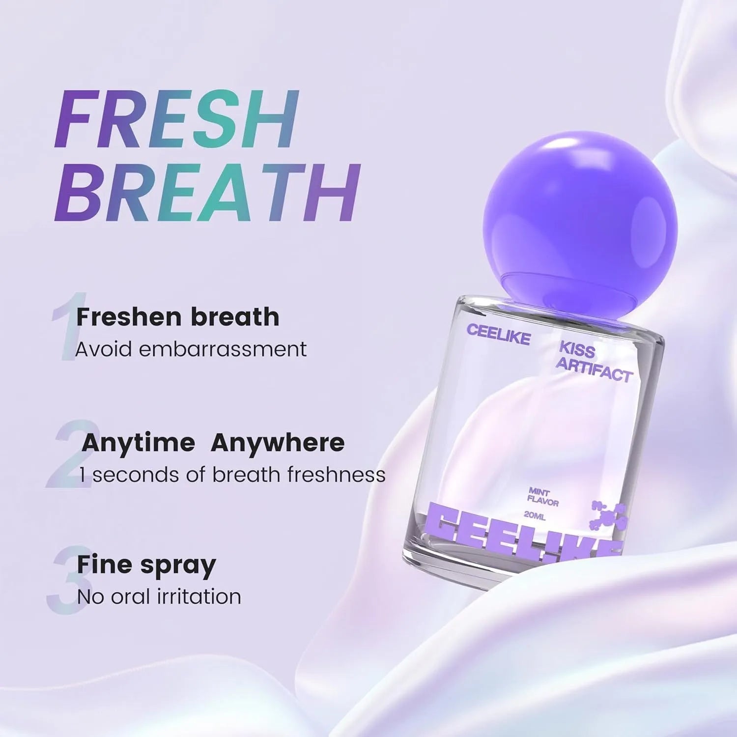 20ml probiotic oral spray bottle with spray mechanism for daily health support