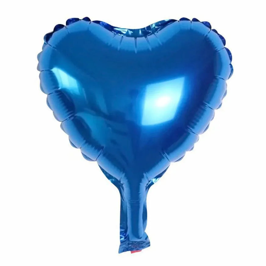 Peach heart shaped aluminium balloons with sparkle finish in four colour options