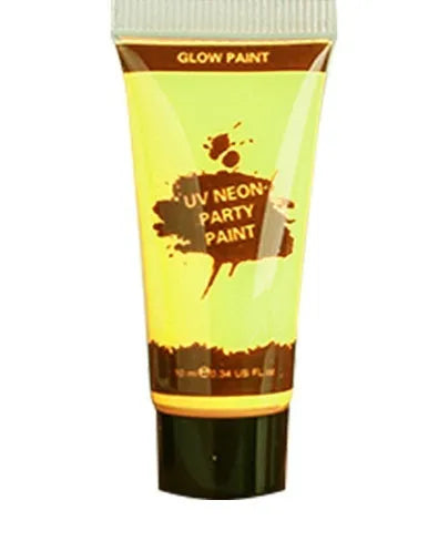 25ml plastic squeeze tube of neon face and body paint in a choice of six colours
