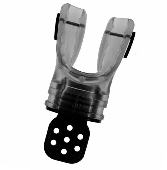 Edible silicone diving mouthpiece measuring 110mm in various solid and transparent colours.