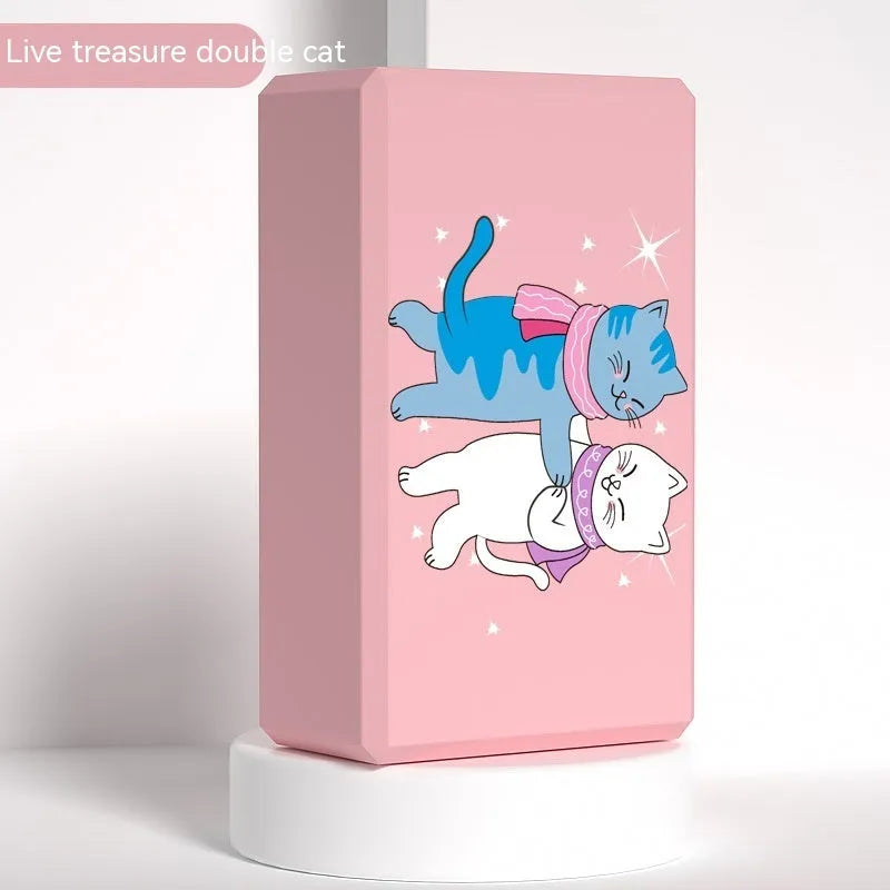 High-density EVA yoga block in various colours including cartoon designs for dance and fitness training