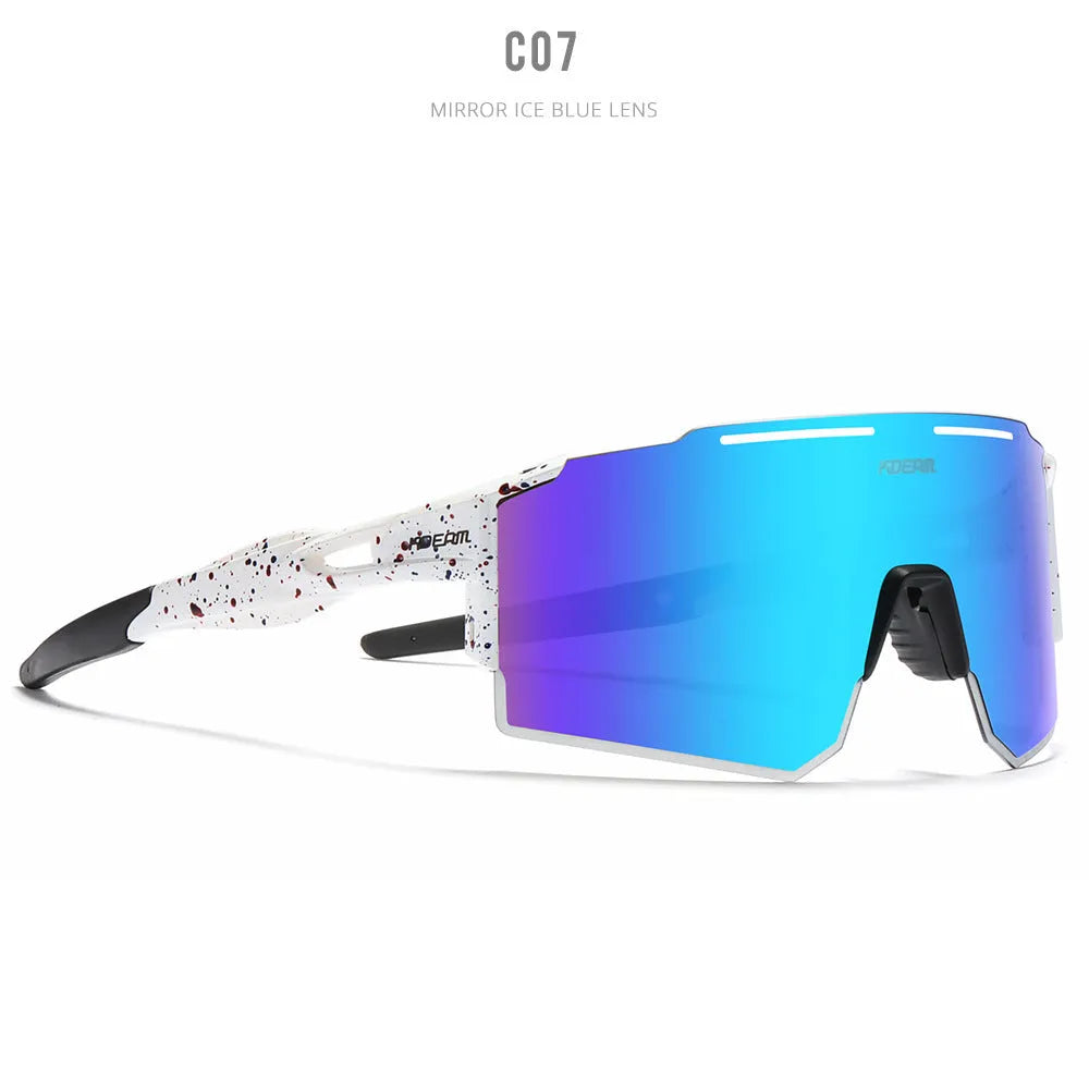 Ultralight polarised cycling sunglasses with frameless TR90 frame in a selected colour.
